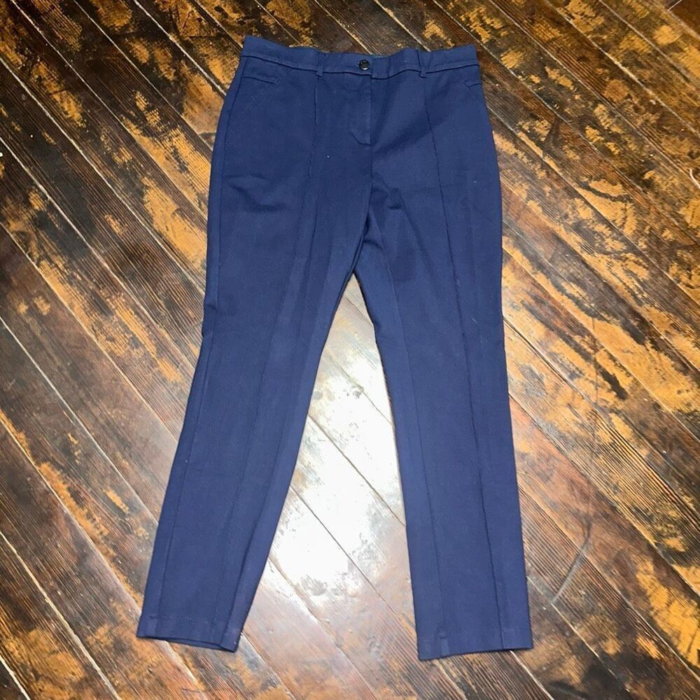 Chicos blue flat front business casual 1.5/10 Parisian pants